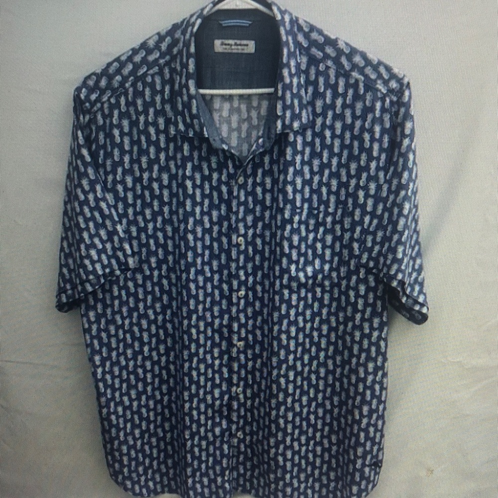 Men's Blue Patterned Shirt